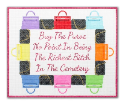 click here to view larger image of Buy the Purse ..... (hand painted canvases)