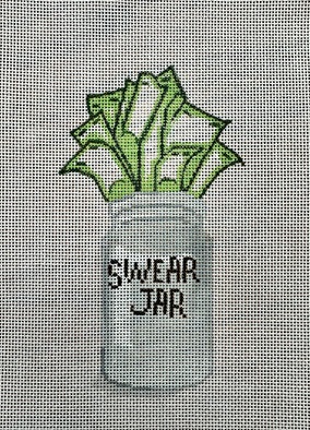 click here to view larger image of Full Swear Jar (hand painted canvases)