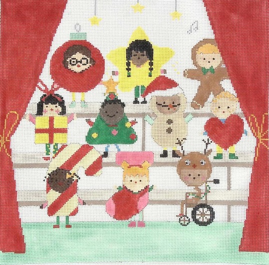 click here to view larger image of Christmas School Play (hand painted canvases)