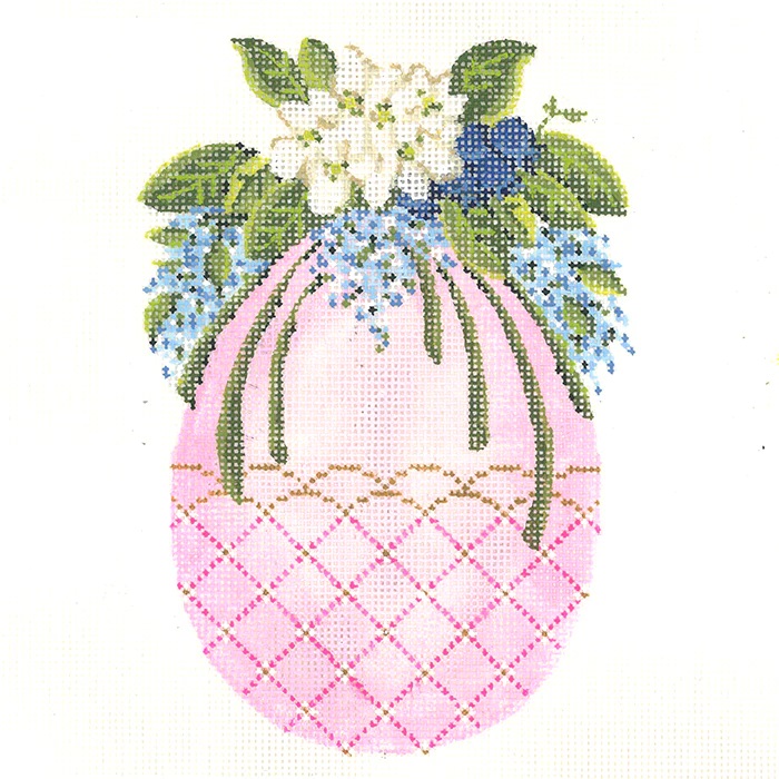 click here to view larger image of Pale Pink Egg w/Cascading Lilac (hand painted canvases)