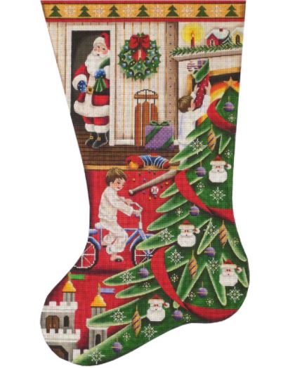click here to view larger image of Santas Morning Boy - 13M (hand painted canvases)