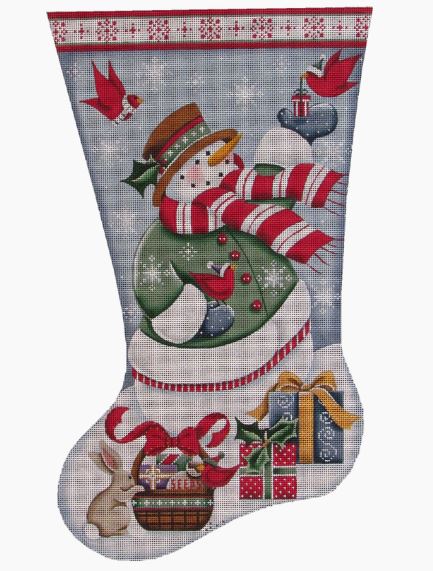 click here to view larger image of Snowman Presents - 13M (hand painted canvases)