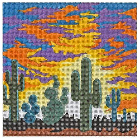 click here to view larger image of Southwestern Sunset - 13M (hand painted canvases)