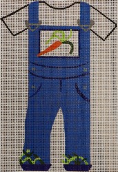 click here to view larger image of Carrot Overalls (hand painted canvases)