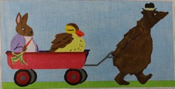 click here to view larger image of Little Red Wagon (hand painted canvases)