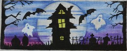 click here to view larger image of Spooky House Silhouette (hand painted canvases)
