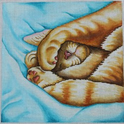 click here to view larger image of Sleeping Kitty (hand painted canvases)