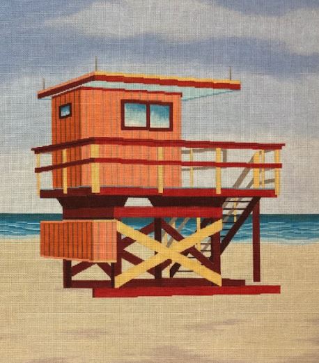 click here to view larger image of Red Lifeguard Stand Small (hand painted canvases)