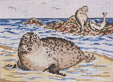 click here to view larger image of Seals at Beach - 13M (hand painted canvases)