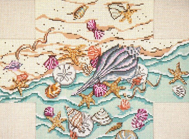 click here to view larger image of Sea Treasures Brick Cover (hand painted canvases)