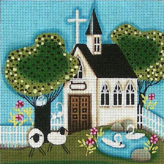 click here to view larger image of Church (hand painted canvases 2)