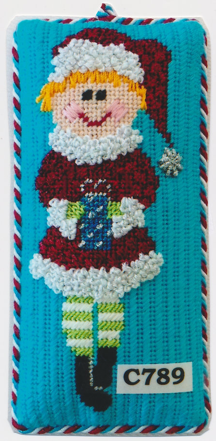 click here to view larger image of Little Miss Christmas (hand painted canvases)
