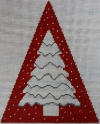 click here to view larger image of Red Triangle Tree (hand painted canvases)