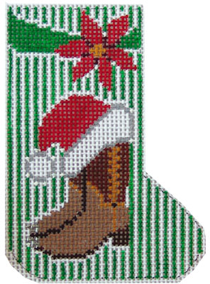 click here to view larger image of Holiday Skate Ornament - Cowboy Boot (hand painted canvases)