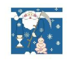 click here to view larger image of Santa Roll Up - January (hand painted canvases)