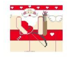 click here to view larger image of Santa Roll Up - February (hand painted canvases)