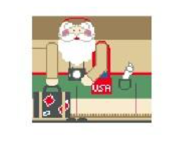 click here to view larger image of Santa Roll Up - June (hand painted canvases)