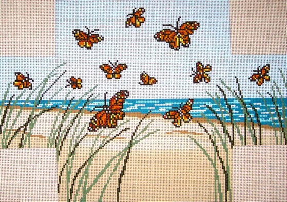 click here to view larger image of Butterfly Beach Brick Cover (hand painted canvases)