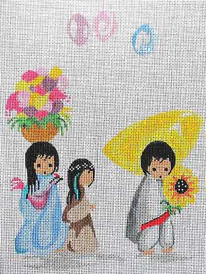 click here to view larger image of Children on Parade (hand painted canvases)