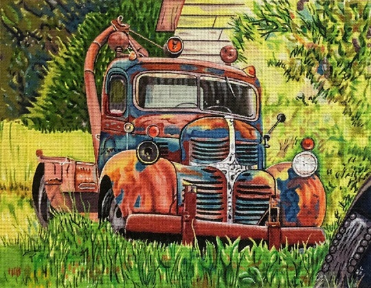 click here to view larger image of Tow Truck (hand painted canvases)