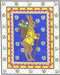 click here to view larger image of Flower Market Bunny (hand painted canvases)