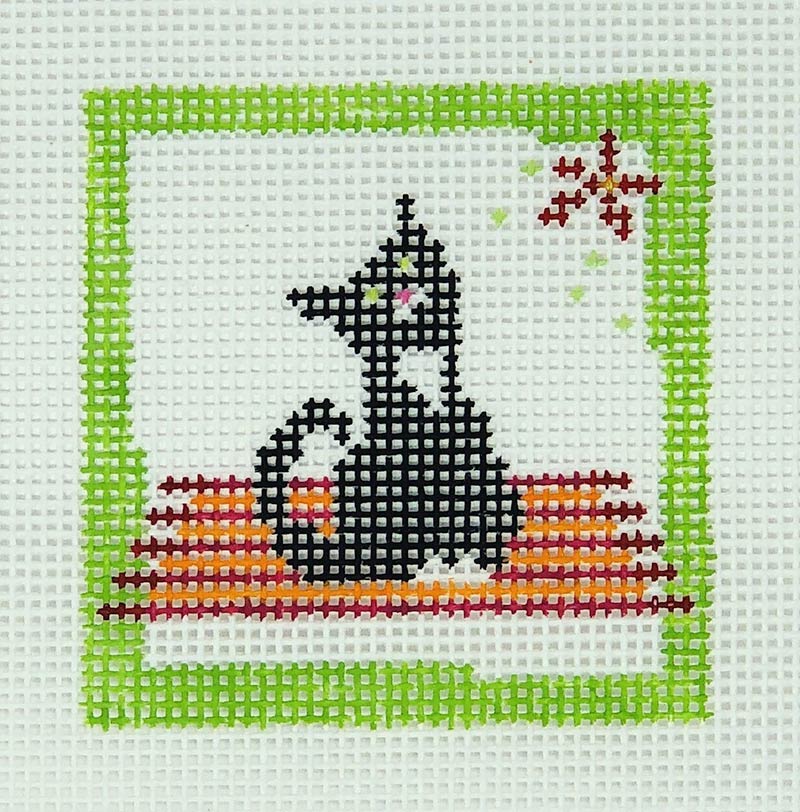 click here to view larger image of First Stitch Kit - Black Cat (needlepoint kits)