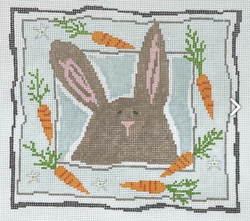 click here to view larger image of Rabbit and Carrots (hand painted canvases)