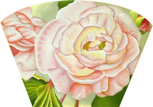 click here to view larger image of Pink Begonia (Purse Insert) (hand painted canvases)