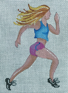 click here to view larger image of Ornament - Girls Running (hand painted canvases)
