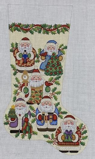 click here to view larger image of Christmas Stocking - 7345-13M (hand painted canvases)