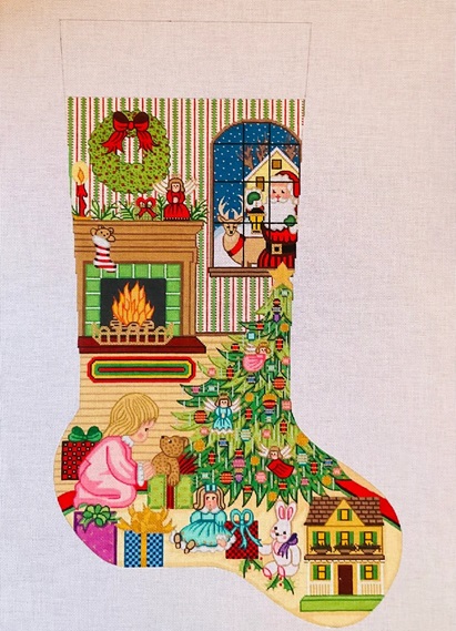 click here to view larger image of Christmas Stocking 7363 - 18M (hand painted canvases)