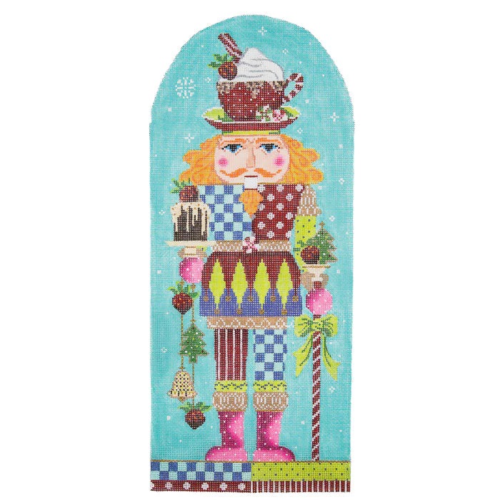 click here to view larger image of Cocoa & Cookies Nutcracker (hand painted canvases)