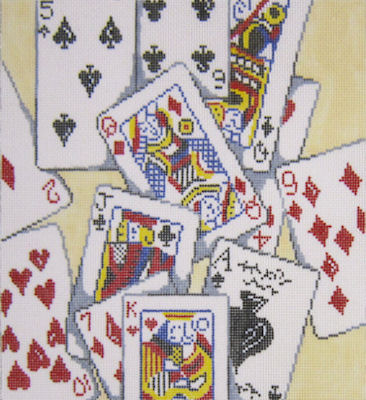 click here to view larger image of Playing Cards (hand painted canvases)