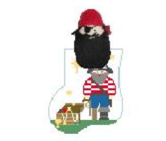 click here to view larger image of Peg Leg w/Pirate (hand painted canvases)