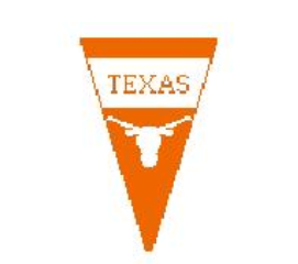 click here to view larger image of University of Texas Pennant (hand painted canvases)