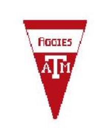 click here to view larger image of Texas A&M Pennant (hand painted canvases)