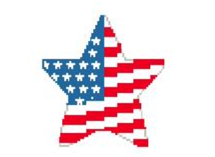 click here to view larger image of Patriotic Star Wavy (hand painted canvases)