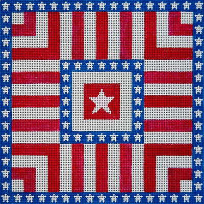 click here to view larger image of Stars and Stripes (hand painted canvases)