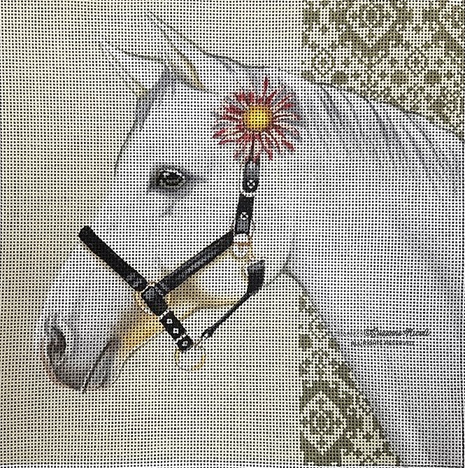 click here to view larger image of Equestrian Grey (hand painted canvases)