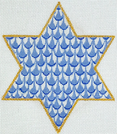 click here to view larger image of Fishnet Mini Star of David (hand painted canvases 2)