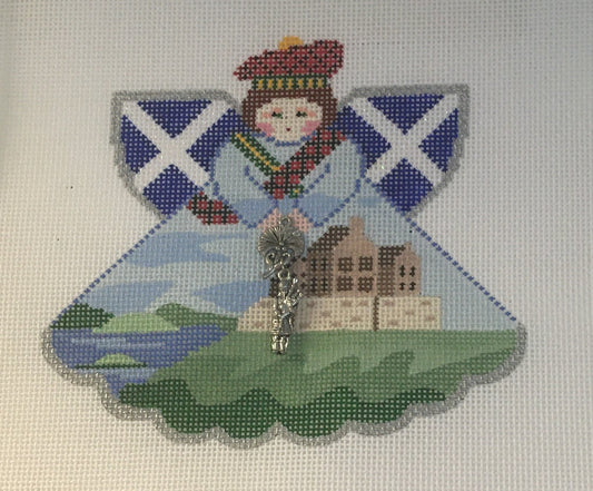 click here to view larger image of Scotland Angel w/Charms (hand painted canvases)