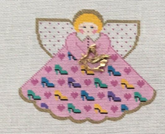 click here to view larger image of Shoes Angel w/Charms (hand painted canvases)