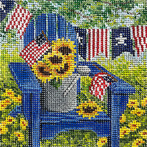 click here to view larger image of 4th of July Adirondack Chair (hand painted canvases)