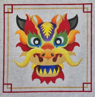 click here to view larger image of Chinese Dragon Face - 13M (hand painted canvases)