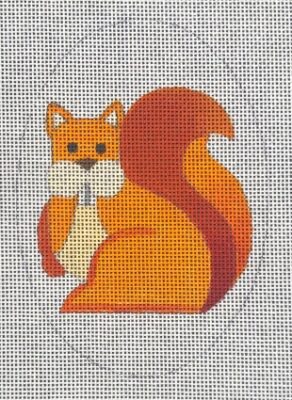 click here to view larger image of Orange Squirrel Oval (hand painted canvases)
