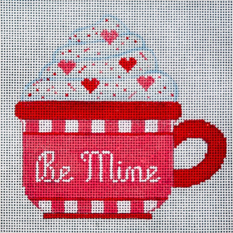 click here to view larger image of Be Mine Coffee Cup (hand painted canvases)