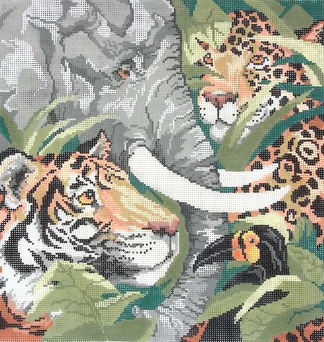 click here to view larger image of Jungle Friends (hand painted canvases)