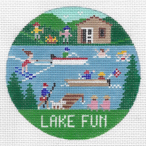 click here to view larger image of Lake Fun (hand painted canvases)