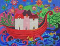 click here to view larger image of Boat of Life (hand painted canvases)