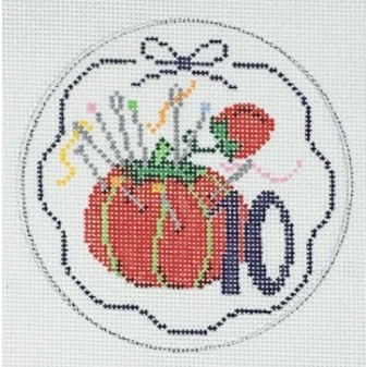 click here to view larger image of 12 Days of Needlepoint - 10 Needles (hand painted canvases)